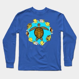 Sea Turtle and Fish Long Sleeve T-Shirt